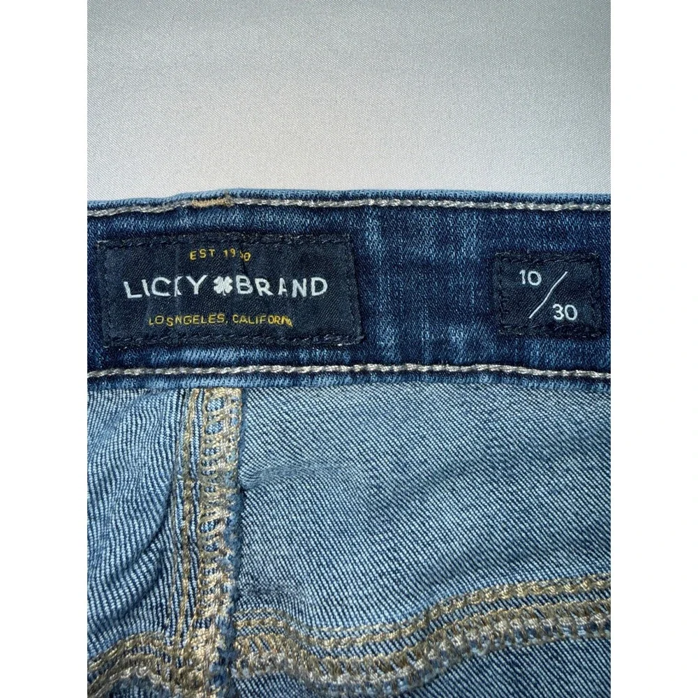 Lucky Brand Mid Rise Straight‎ Leg Jeans Medium Wash Blue Denim Size 10/30
